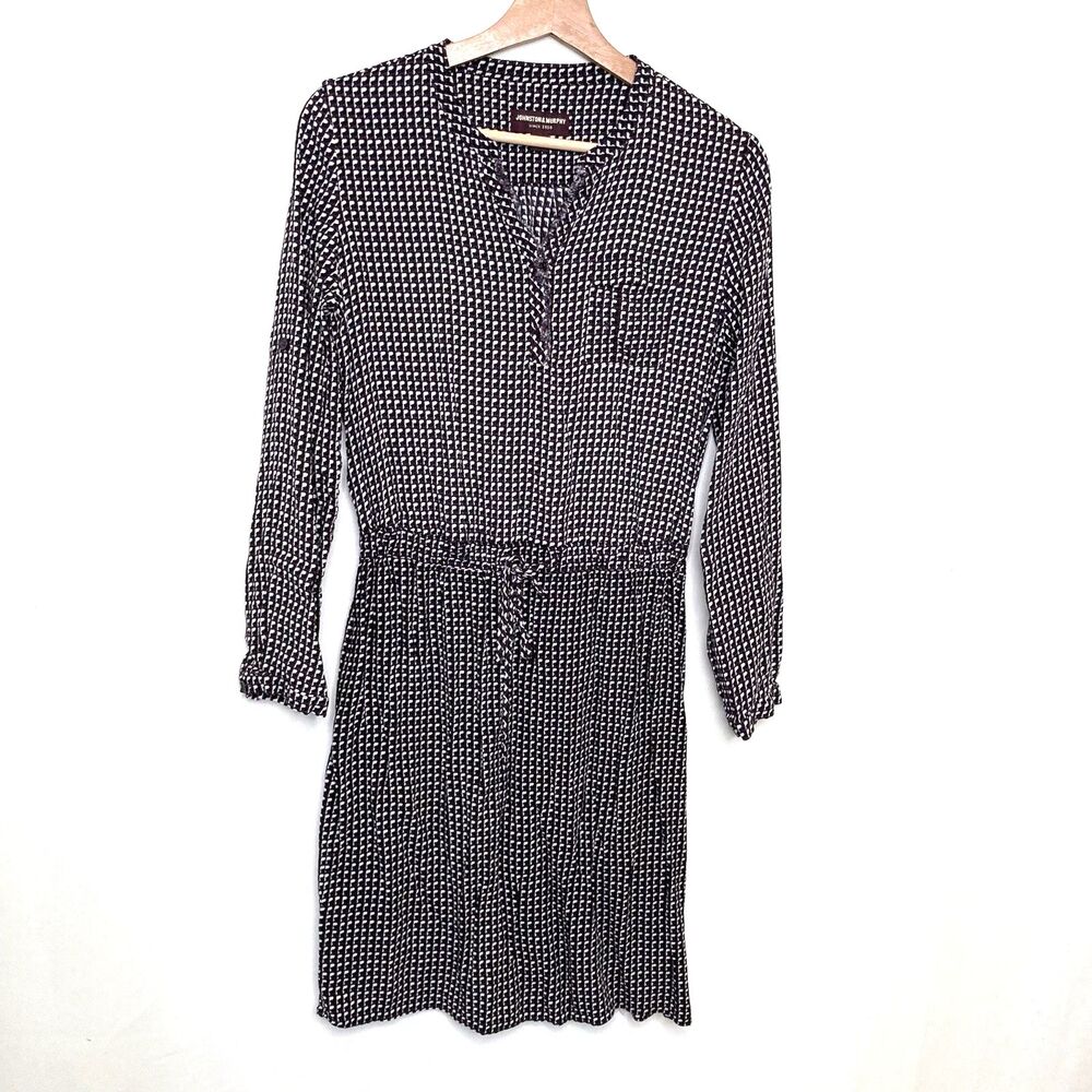 Johnson and Murphy Blouson Woman’s Dress Size Medium Geo Fringe Neckline Career